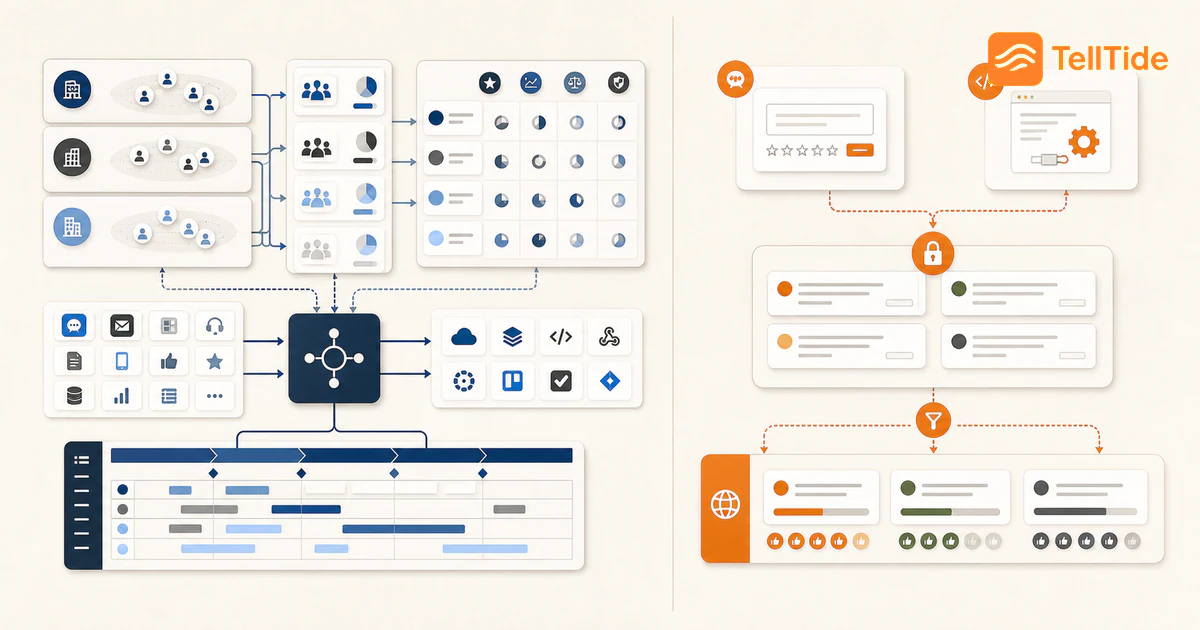Visual guide to UserVoice vs TellTide